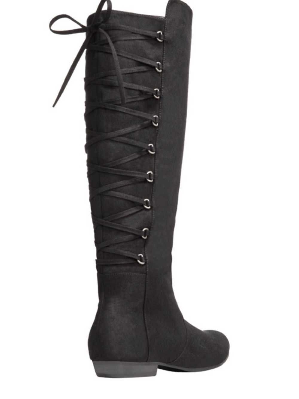 💥2/$33💥 JustFab Knee-High Lace-Up Women's Wide Calf Boots